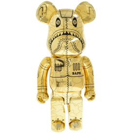 MEDICOM TOY(メディコムトイ) サイズ:1000% BE@RBRICK x BAPE x Hajime Sorayama Camo Shark 1000% ベアブリック アベイシングエイプ ソラヤマ カモシャーク フィギュア 人形 ゴールド【新古品/中古】【程度S】【カラーゴールド】【取扱店舗BRING福岡天神店】