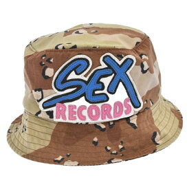 CHROME HEARTS(クロムハーツ) サイズ:M 21AW ×MATTY BOY Sex Records Chocochip Camo Bucket Hat マッティボーイ セックスレコード チョコチップカモバケットハット 迷彩帽子 M【中古】【程度A】【カラーブラウン】【取扱店舗BRING福岡天神店】