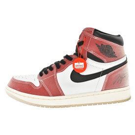 NIKE(ナイキ) サイズ:27cm/US9 ×The Trophy Room AIR JORDAN 1 RETRO HIGH OG SP Chicago DA2728-100×トロフィールーム エアジョーダン1 シカゴ ハイカットスニーカー 27cm/US9【中古】【程度B】【カラーレッド】【取扱店舗渋谷】