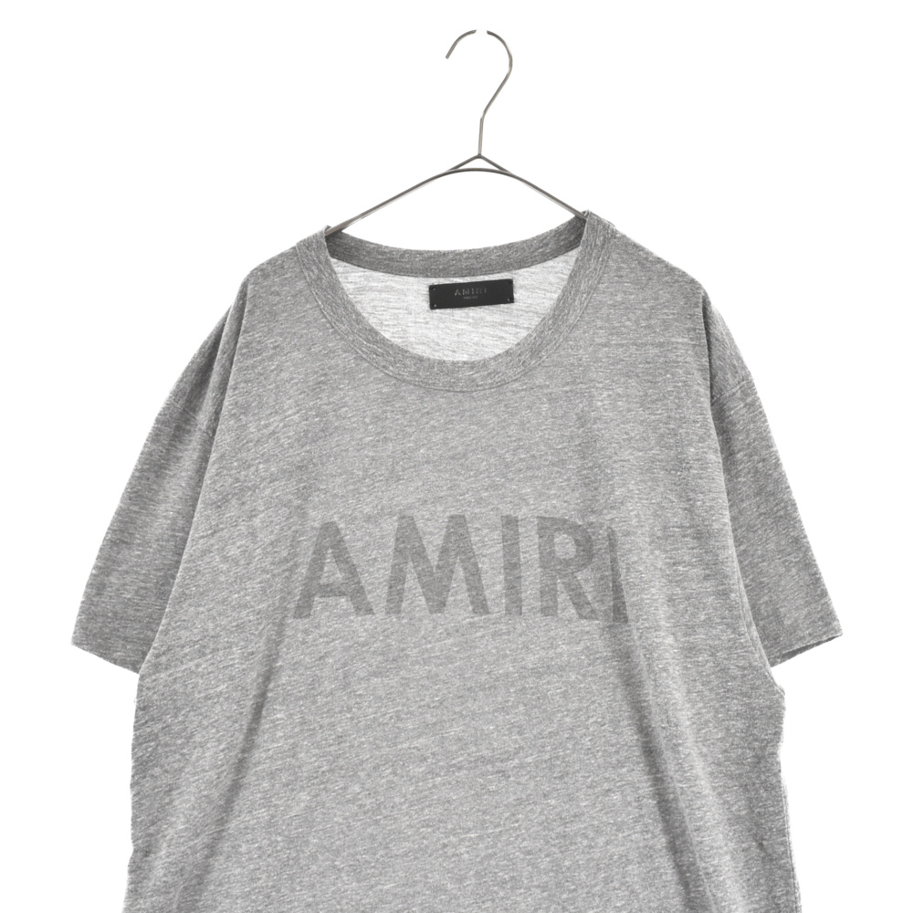 AMIRI(アミリ) サイズ:38 FRONT LOGO S/S TEE フロントロゴ 半袖Tシャツ カットソー  グレー【中古】【程度A】【カラーグレー】【取扱店舗BRINGアメリカ村店】 | ブランド買取・販売　BRING