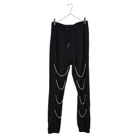 CELINE(セリーヌ) サイズ:S 21AW CHAINS TRACK PANTS IN COTTON FLEECE コットンフリース チェーン ジョガーパンツ スウェットパンツ 2Z108052H ブラック【中古】【程度A】【カラーブラック】【オンライン限定商品】