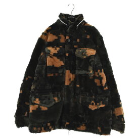 Sacai(サカイ) サイズ:3 17AW デジタルカモフリース ジップアップ ボアジャケット カーキ 17-01386M【中古】【程度B】【カラーグリーン】【オンライン限定商品】