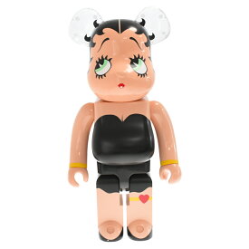 MEDICOM TOY(メディコムトイ) サイズ:1000% BE@RBRICK Betty Boop(TM) BLACK Ver. 1000% ベアブリック ベティブープ 人形 フィギュア ブラック/ベージュ【中古】【程度SA】【カラーブラック】【取扱店舗BRING THRIFT CLOSET】