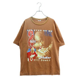 VINTAGE(ヴィンテージ) 00s 2PAC ALL EYEZ ON ME 2パック オールアイズオンミー 半袖カットソー プリントTシャツ ブラウン【中古】【程度B】【カラーブラウン】【取扱店舗AWESOME原宿店】