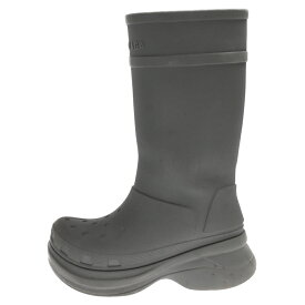 BALENCIAGA(バレンシアガ) サイズ:41 22SS×CROCS RUBBER BOOTS ラバーブーツ レインブーツ グレー【中古】【程度B】【カラーグレー】【取扱店舗BRING札幌店】