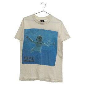 VINTAGE(ヴィンテージ) サイズ:M 90s NIRVANA NEVERMIND TEE ニルヴァーナ ネバーマインド フォトプリント半袖Tシャツ ホワイト/ブルー【中古】【程度B】【カラーホワイト】【取扱店舗AWESOME原宿店】