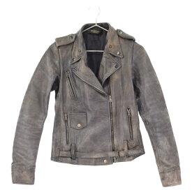 GOLDEN GOOSE DELUXE BRAND(ゴールデングースデラックスブランド) サイズ:XS ダブルレザーライダースジャケット レディース【中古】【程度B】【カラーグレー】【オンライン限定商品】