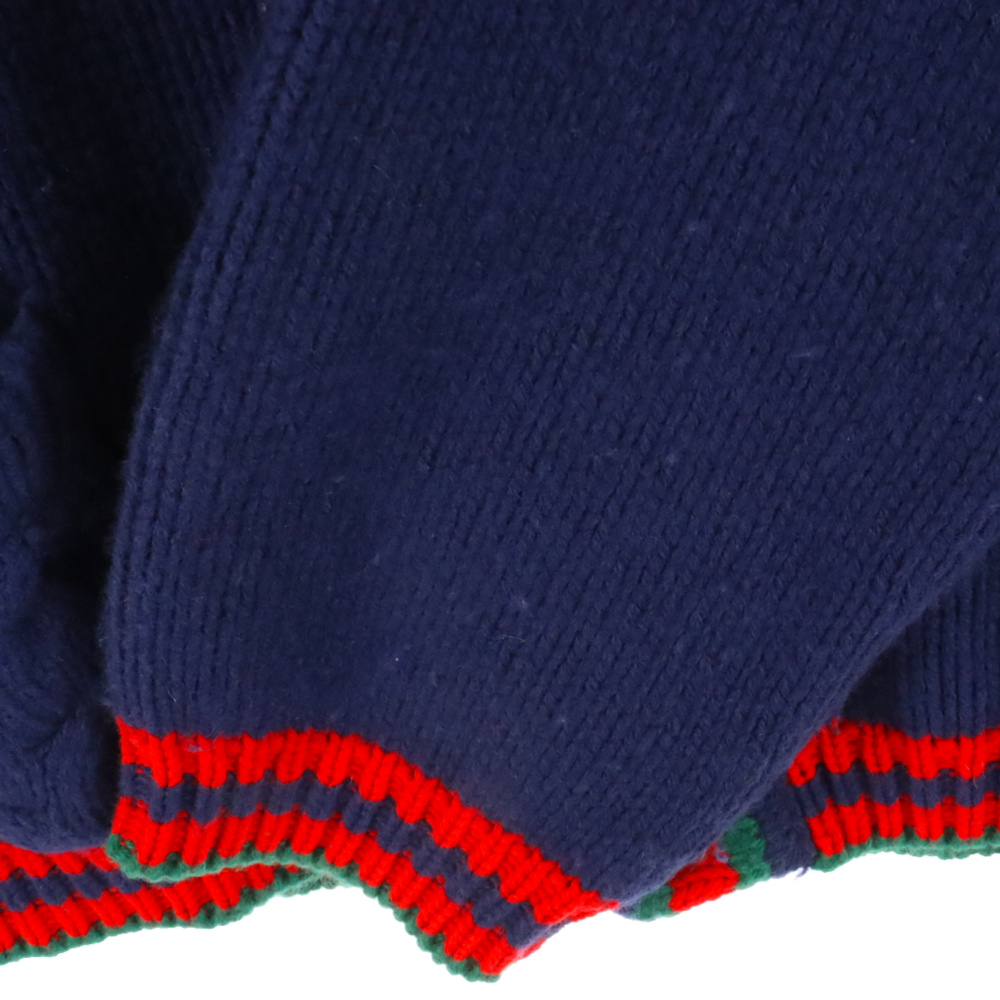 GUCCI(グッチ) サイズ:XS Oversized Cable Knit Cardigan オーバーサイズ ケーブルニットカーディガン ネイビー  497037【中古】【程度B】【カラーネイビー】【取扱店舗BRINGアメリカ村店】 | ブランド買取・販売　BRING