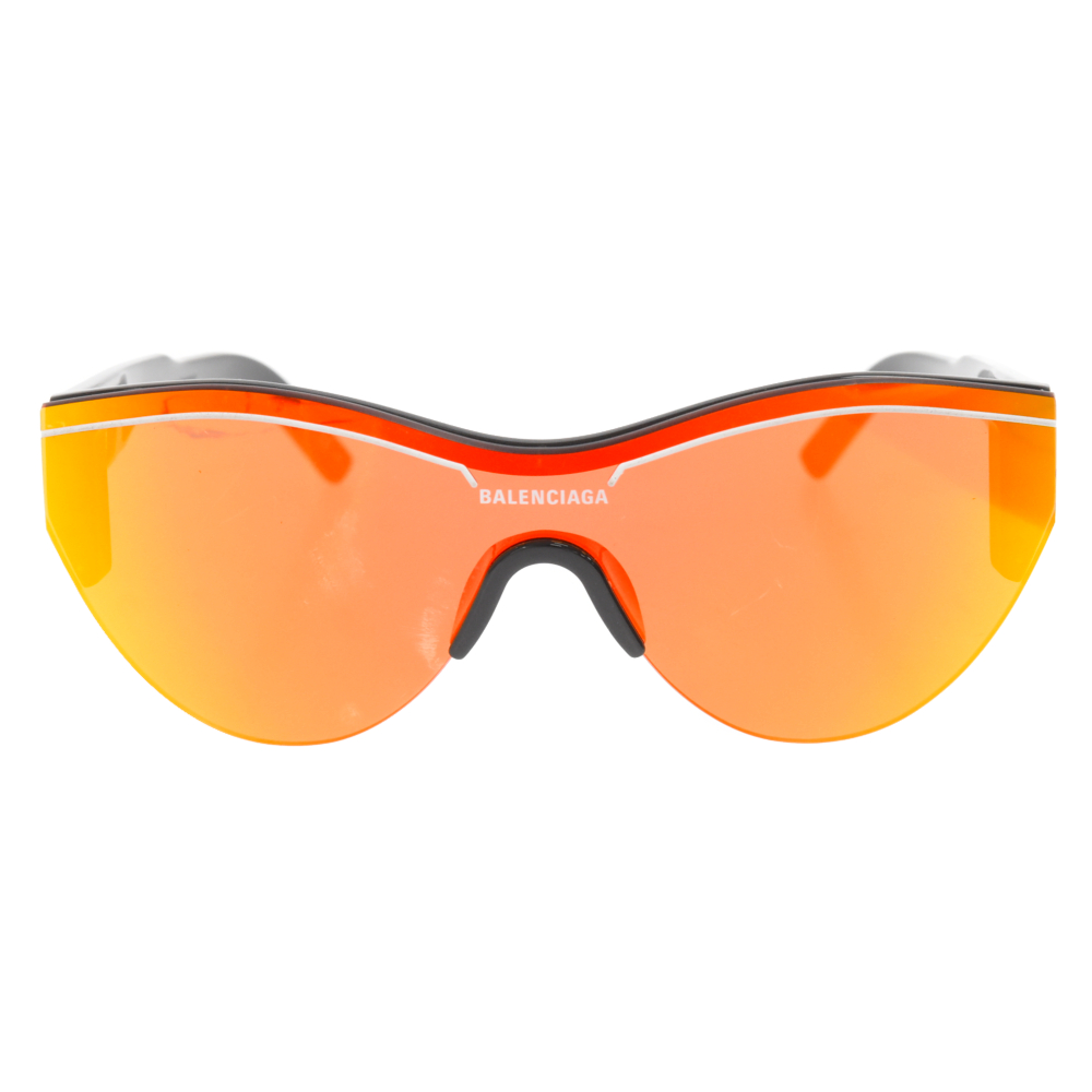BALENCIAGA(バレンシアガ) サイズ:99□01‐150 Ski Cat Sunglasses スキーキャットサングラス オレンジ BB0004SA008【中古】【程度B】【カラーオレンジ】【取扱店舗原宿】：ブランド買取・販売 BRING