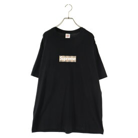 SUPREME(シュプリーム) サイズ:XL 22SS×Burberry Burberry Box Logo Tee シュプリーム バーバリー ボックスロゴ クルーネック 半袖Tシャツ コラボ ブラック【中古】【程度A】【カラーブラック】【取扱店舗BRING福岡天神店】