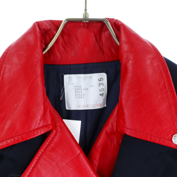 sacai ショートコート はこび 赤 サイズ2