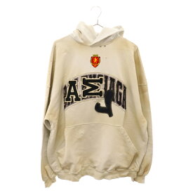 BALENCIAGA(バレンシアガ) サイズ:2 23SS SKATER HOODIE 739024 TOVN3 クラッシュダスト加工ワッペンプルオーバーパーカーフーディー ベージュ【新古品/中古】【程度S】【カラーベージュ】【取扱店舗BRING梅田茶屋町店】