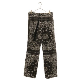 Sacai(サカイ) サイズ:2 22SS Bandana Print Pants 22-02691M バンダナ プリント パンツ ブラック【中古】【程度B】【カラーブラック】【オンライン限定商品】