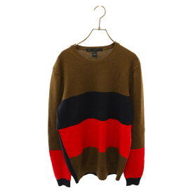 MARC BY MARC JACOBS(マーク バイ マーク ジェイコブス) サイズ:L Freddie Rock Knit M2123708 クルーネックニット長袖セーター ブラウン【中古】【程度B】【カラーブラウン】【オンライン限定商品】