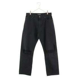 BALENCIAGA(バレンシアガ) サイズ:XS Rips Loose Fit Jeans 745149 TNW11 ニークラッシュ デニムパンツ ジーパン ブラック【新古品/中古】【程度S】【カラーブラック】【取扱店舗原宿】