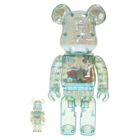 MEDICOM TOY(メディコムトイ) サイズ:100&400% ×X-girl 100%&400% BE@RBRICK エックスガール ベアブリック フィギュア 人形 クリアブルー【新古品/中古】【程度S】【カラーブルー】【取扱店舗BRING仙台店】