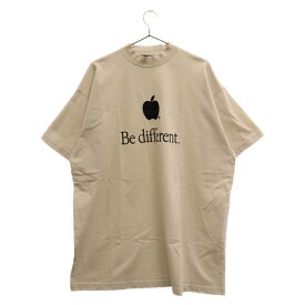 BALENCIAGA(バレンシアガ) サイズ:1 22AW Be different 刺繍半袖Tシャツ 712398 TNVB3 ホワイト【中古】【程度B】【カラーグレー】【取扱店舗BRING心斎橋店】