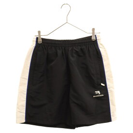 BALENCIAGA(バレンシアガ) サイズ:XS 21SS Sporty BB Nylon Shorts スポーティBB サイドラインナイロンショートパンツ ブラック 699032 TKO48【新古品/中古】【程度S】【カラーブラック】【取扱店舗BRING梅田茶屋町店】