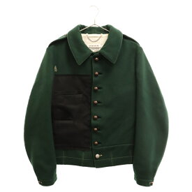 Martin Margiela 10(マルタンマルジェラ) サイズ:48 21AW 10 Contrasting Panel Detail Jacket 10コントラスティング パネル ジャケット グリーン S50AM0522【新古品/中古】【程度S】【カラーグリーン】【オンライン限定商品】