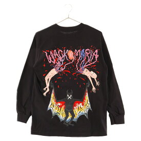 WACKO MARIA(ワコマリア) サイズ:S 24SS NECKFACE / LONG SLEEVE T-SHIRT ネックフェイス バックプリント 長袖Tシャツ ブラック NECKFACE-WM-LT02【新古品/中古】【程度S】【カラーブラック】【取扱店舗BRING札幌店】