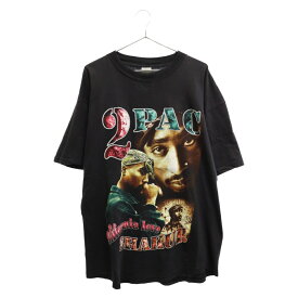 VINTAGE(ヴィンテージ) サイズ:XXL 90S 2PAC California Love Vintage bootleg rap tee 2パック カルフォルニア ラブ フロントフォトプリント 半袖Tシャツ ブラック ブートレグ ラップTシャツ【中古】【程度B】【カラーブラック】【取扱店舗AWESOME原宿店】