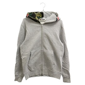 A BATHING APE(アベイシングエイプ) サイズ:M BAPE LAND SHARK FULL ZIP HOODIE シャーク フルジップアップパーカー フーディ グレー/グリーン【中古】【程度B】【カラーグレー】【オンライン限定商品】