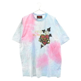 cvtvlist(カタリスト) サイズ:2 ×Ed Hardy ロゴプリントクルーネック半袖Tシャツ 210111EH07 エド ハーディー マルチ【中古】【程度B】【カラーマルチカラー】【オンライン限定商品】