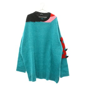 RAF SIMONS(ラフシモンズ) サイズ:1 21AW Oversized Knit Sweater モヘアオーバーサイズニット長袖セーター【中古】【程度A】【カラーマルチカラー】【取扱店舗BRING京都河原町店】