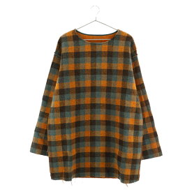 MM6 Maison Margiela(エムエムシックスメゾンマルジェラ) サイズ:36 18AW ウール ブロックチェック レディース ワンピース オレンジ S52NC0140 S48958【中古】【程度A】【カラーオレンジ】【オンライン限定商品】