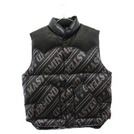 mastermind JAPAN(マスターマインドジャパン) サイズ:46 xRockey Mountain Logo print down vest ロゴプリントダウンベスト ブラック 290-222-51【新古品/中古】【程度S】【カラーブラック】【オンライン限定商品】