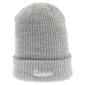 SUPREME(シュプリーム) サイズ:FREE 23AW Loose Gauge Beanie HEATHER GREY ロゴ刺繍 ルーズゲージ ニット ビーニー 帽子 グレー【中古】【程度A】【カラーグレー】【オンライン限定商品】