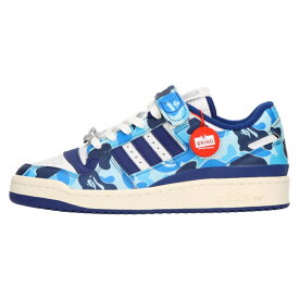 adidas(アディダス) サイズ:26.5cm ×A BATHING APE FORUM84 BAPE LOW アベイシングエイプ フォーラム ベイプ ローカットスニーカー ブルー/ホワイト US8.5/26.5cm ID4772【新古品/中古】【程度S】【カラーブルー】【取扱店舗原宿】