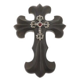 CHROME HEARTS(クロムハーツ) EBONY CROSS LG ラージエボニーフィリグリークロス壁掛けオブジェ ブラウン ルビー【中古】【程度A】【カラーブラウン】【取扱店舗OneStyle原宿店】