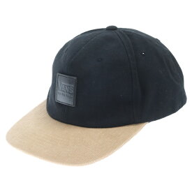 VANS(ヴァンズ) GLAZIER CORDUROY BASEBALL CAP コーデュロイ ベースボールキャップ 帽子 ブラック/ベージュ【中古】【程度B】【カラーブラック】【オンライン限定商品】