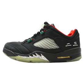 NIKE(ナイキ) サイズ:28.0cm ×CLOT AIR JORDAN 5 LOW JADE 5 LOW クロット エア ジョーダン 5 ロー ジェイド ローカットスニーカー ブラック US10/28cm DM4640-036【中古】【程度B】【カラーブラック】【オンライン限定商品】