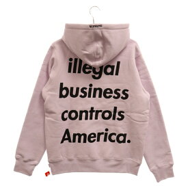 SUPREME(シュプリーム) サイズ:S 18SS Illegal Business Hooded Sweatshirt イリーガルビジネスフーデッドパーカー ピンク【中古】【程度B】【カラーピンク】【取扱店舗原宿】