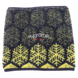 SUPREME(シュプリーム) 18AW Snowflake Neck Gaiter スノーフレークネックゲイター スモールボックスロゴ ネックウォーマー イエロー【中古】【程度B】【カラーイエロー】【オンライン限定商品】