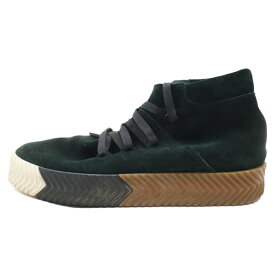 adidas(アディダス) サイズ:25.0cm AW SKATE MID GREEN NIGHT アレキサンダーワン スケート ミッドカットスニーカー グリーン US7/25.0cm AC6851【中古】【程度A】【カラーグリーン】【オンライン限定商品】