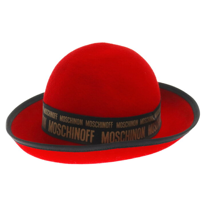 楽天市場】MOSCHINO(モスキーノ) ロゴテープデザインウールハット 帽子 