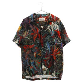 WACKO MARIA(ワコマリア) サイズ:M 18SS 花 HAWAIIAN SHIRT ハワイアンシャツ アロハ半袖シャツ ブラック【中古】【程度A】【カラーブラック】【取扱店舗BRING渋谷ANNEX店】