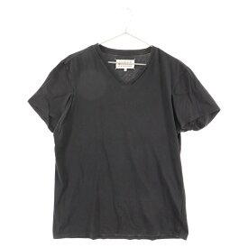 Martin Margiela(マルタンマルジェラ) サイズ:48 13SS Vネック半袖Tシャツ カットソー ブラック S30GC0413【中古】【程度B】【カラーブラック】【オンライン限定商品】