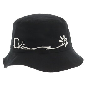 DIOR(ディオール) サイズ:M 22AW×Travis Scott Cactus Jack Dior Bob Hat トラヴィススコット カクタスジャック ボブハット ロゴバケットハット刺繍バケットハット 033C906U4511【中古】【程度B】【カラーブラック】【取扱店舗新宿】