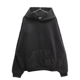 BALENCIAGA(バレンシアガ) サイズ:M 23SS Medium Fit Hoodie 725565 TNVL4 ミディアムフィットフーディー フードロゴ刺繍 オーバーサイズプルオーバーパーカー ブラック【新古品/中古】【程度S】【カラーブラック】【取扱店舗BRING渋谷ANNEX店】