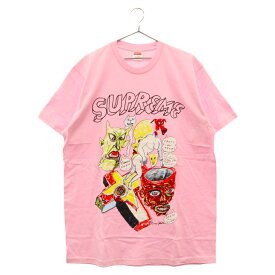 SUPREME(シュプリーム) サイズ:L 20SS Daniel Johnston Tee プリントデザイン 半袖カットソー Tシャツ ピンク【中古】【程度A】【カラーピンク】【取扱店舗BRING THRIFT CLOSET】