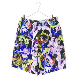 VERSACE(ヴェルサーチ) サイズ:52 Barocco Camo-Print Shorts A86432 1A01193 総柄 レーヨン ショーツ ハーフパンツ マルチカラー【中古】【程度A】【カラーマルチカラー】【取扱店舗BRING心斎橋店】