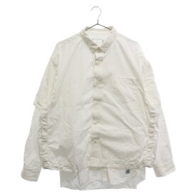 Sacai(サカイ) サイズ:2 Thomas Mason Cotton Poplin L/S Shirt ドッキング ロングスリーブシャツ 長袖シャツ ホワイト 23-03094M【中古】【程度A】【カラーホワイト】【オンライン限定商品】