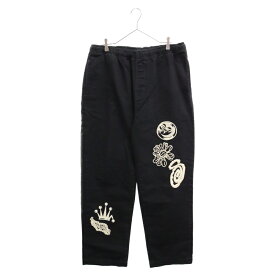 STUSSY(ステューシー) サイズ:XL 22AW× NOMA ICON BEACH PANT 刺繍入り ビーチパンツ ブラック 116575【中古】【程度B】【カラーブラック】【取扱店舗BRING福岡天神店】