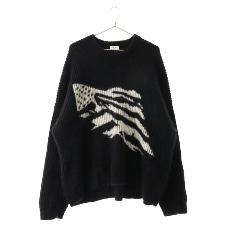 楽天市場】CELINE(セリーヌ) サイズ:M BOXY FLAG SWEATER IN MOHAIR 