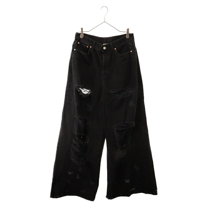 VETEMENTS デストロイバギーデニムパンツ