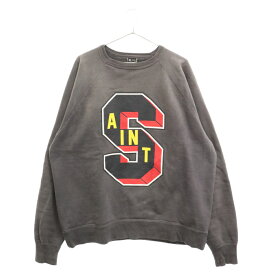 SAINT MICHAEL(セントマイケル) サイズ:XL 22AW×DENIM TEARS CREW SWEAT デニムティアーズ クルーネック プルオーバー スウェット トレーナー グレー SM-A22-0000-050【中古】【程度A】【カラーグレー】【取扱店舗BRING仙台店】